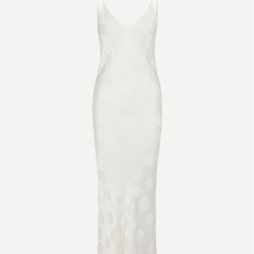 Realisation Par Elvira Jacquard Silk Ivory Dress - Picture 2 of 5